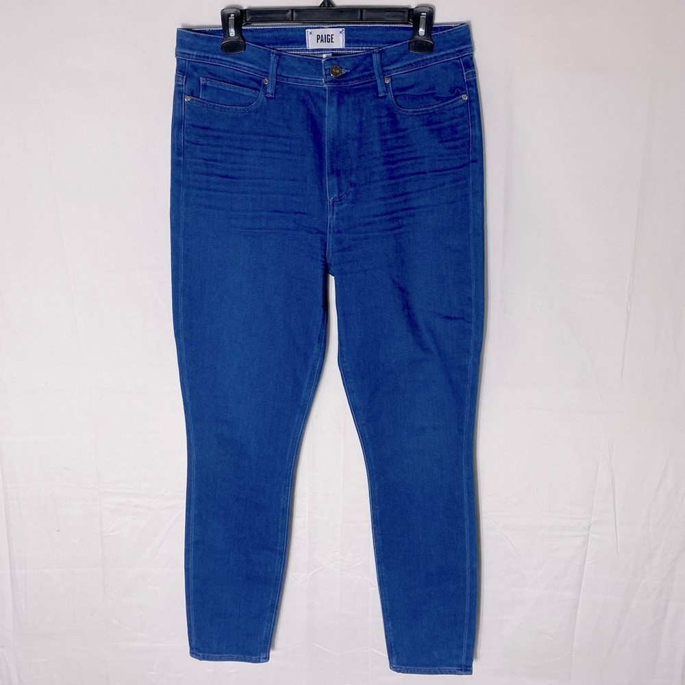Paige Dark Med Wash High Rise Margot Skinny Jeans 31